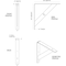Ekena Millwork Traditional Steel Bracket, Hammered Gold 2"W x 16"D x 16"H BKTM02X16X16TRHGO - alternate 2
